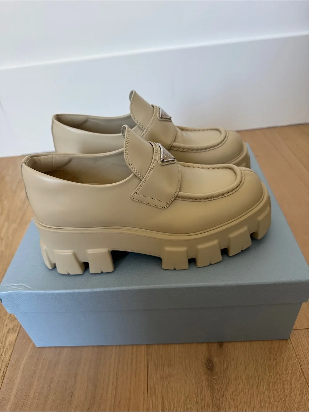 Prada Monolith leather loafer